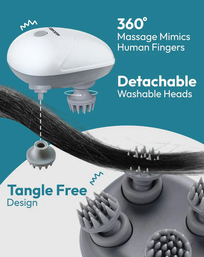 Portable Scalp Massager for Hair Growth & Stress Relief