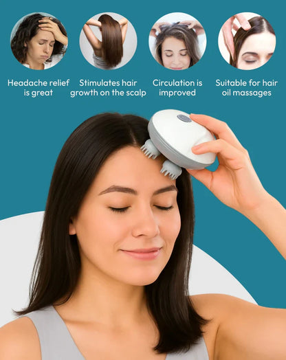 Portable Scalp Massager for Hair Growth & Stress Relief