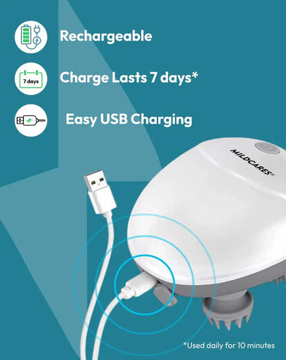 Portable Scalp Massager for Hair Growth & Stress Relief