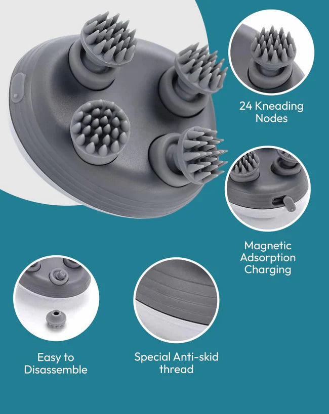 Portable Scalp Massager for Hair Growth & Stress Relief