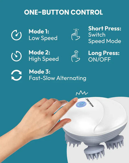 Portable Scalp Massager for Hair Growth & Stress Relief